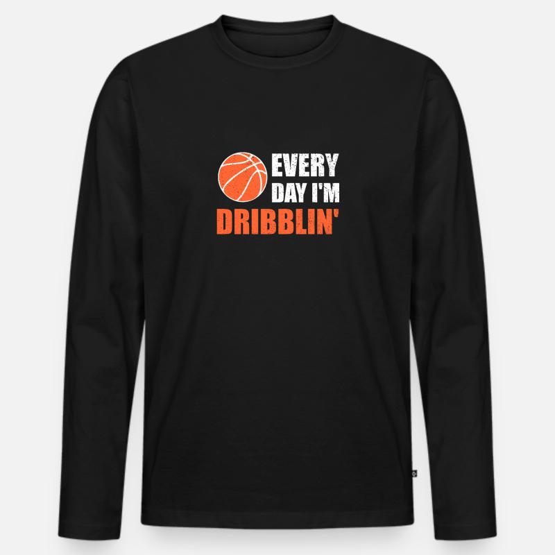 Basketball - Männer Premium Bio Langarmshirt - Schwarz