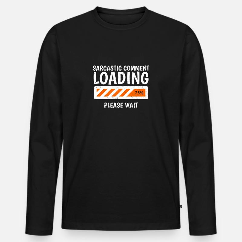 Sarkasmus - Männer Premium Bio Langarmshirt - Schwarz