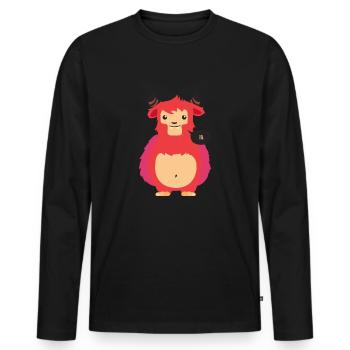Monster devil - Men's Premium Organic Long Sleeve Shirt - black - Front - Nico (187cm)