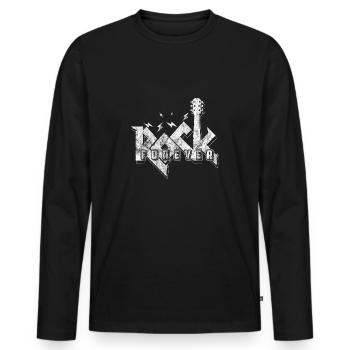Rock guitar music - Men's Premium Organic Long Sleeve Shirt - black - Front - Nico (187cm)