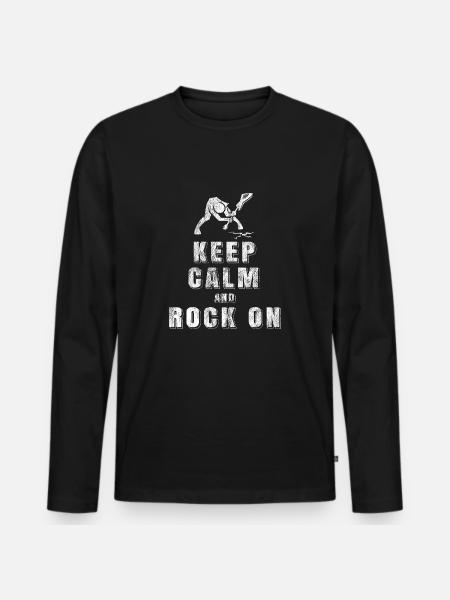 Rock N Roll music - Men's Premium Organic Long Sleeve Shirt - black