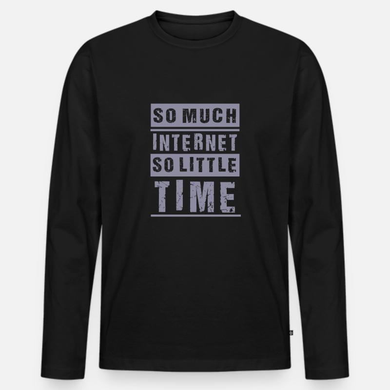 Internet - Männer Premium Bio Langarmshirt - Schwarz