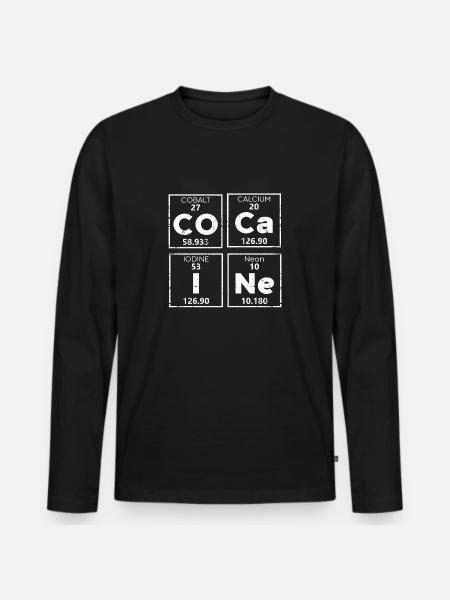 Elements of cocaine - Men's Premium Organic Long Sleeve Shirt - black