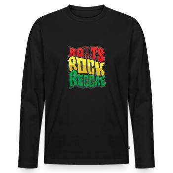 Roots reggae rock music - Men's Premium Organic Long Sleeve Shirt - black - Front - Nico (187cm)