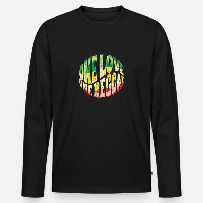 Reggae Music - Männer Premium Bio Langarmshirt - Schwarz