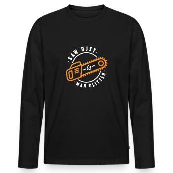 Lusitges Heimwerker, Bastler & Tischler Design - Männer Premium Bio Langarmshirt - Schwarz - Vorne - Nico (187cm)