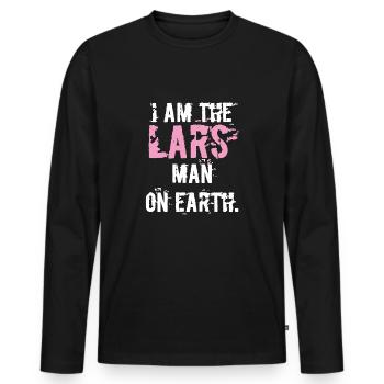 Le nom scandinave Lars - cadeau d'anniversaire - T-shirt manches longues Premium bio Homme - noir - Devant - Nico (187cm)