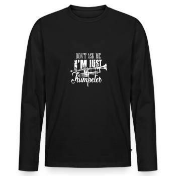 Trompete Trompeter - Männer Premium Bio Langarmshirt - Schwarz - Vorne - Nico (187cm)