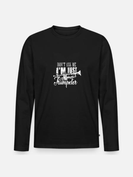 Trompete Trompeter - Männer Premium Bio Langarmshirt - Schwarz