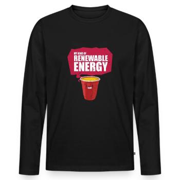 Gift Party Beer Alcohol Saying buddy - Men's Premium Organic Long Sleeve Shirt - black - Front - Nico (187cm)