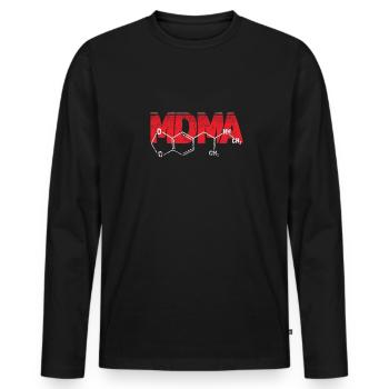 Ecstasy MDMA drug - Men's Premium Organic Long Sleeve Shirt - black - Front - Nico (187cm)