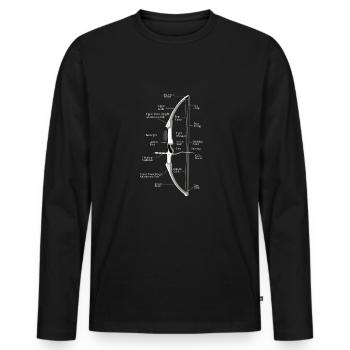 Bow Archery Archery Hunting Archery - Men's Premium Organic Long Sleeve Shirt - black - Front - Nico (187cm)