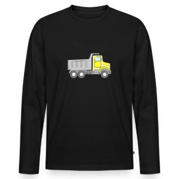 dumper truck - Men's Premium Organic Long Sleeve Shirt - black - Front - Nico (187cm)