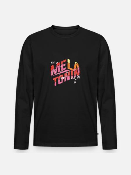 Melatonin formula - Men's Premium Organic Long Sleeve Shirt - black