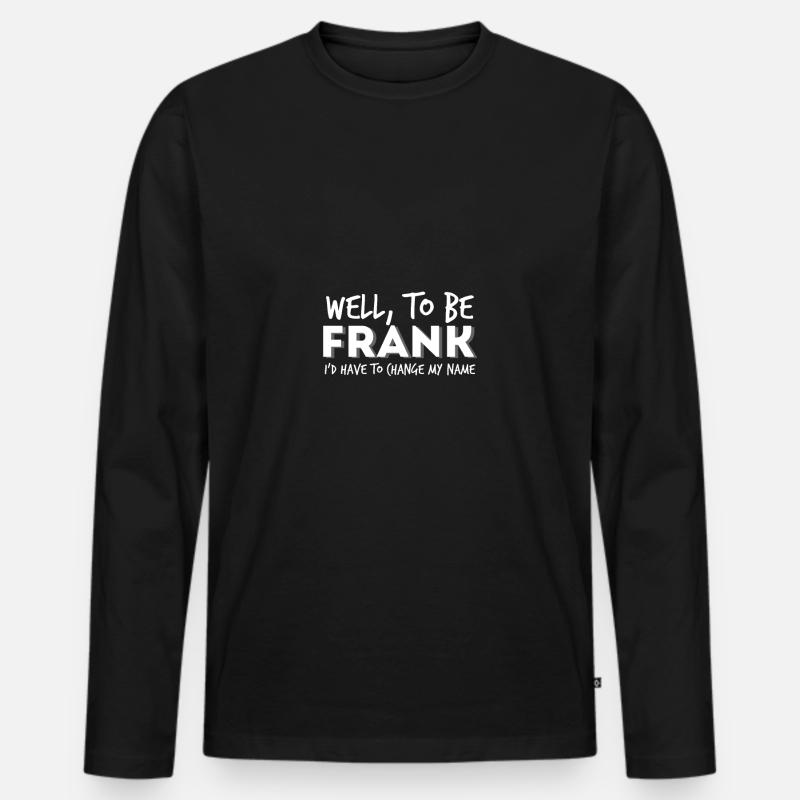 Frank - Männer Premium Bio Langarmshirt - Schwarz