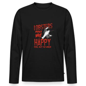 Hummer me rend heureux - T-shirt manches longues Premium bio Homme - noir - Devant - Nico (187cm)