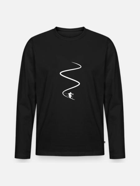ski - Men's Premium Organic Long Sleeve Shirt - black