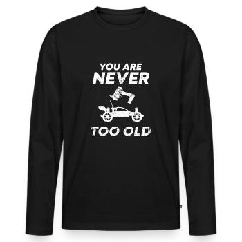 Remote-controlled car - Men's Premium Organic Long Sleeve Shirt - black - Front - Nico (187cm)