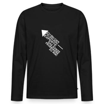 fireworks - Men's Premium Organic Long Sleeve Shirt - black - Front - Nico (187cm)