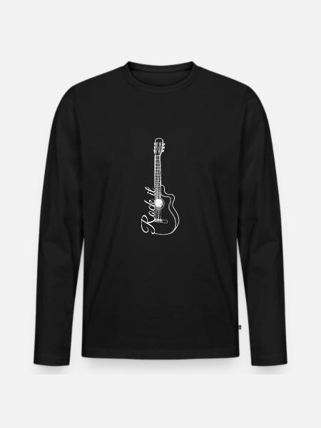 Rock It - Männer Premium Bio Langarmshirt - Schwarz
