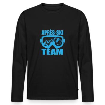 Apres-ski - Men's Premium Organic Long Sleeve Shirt - black - Front - Nico (187cm)