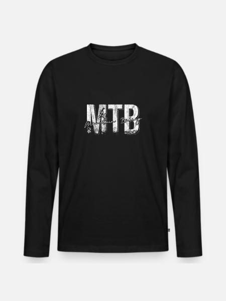 Mountain hike - Men's Premium Organic Long Sleeve Shirt - black