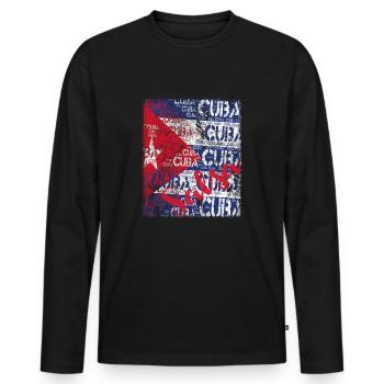 Salsa Cuba Dance - Salsa Dancer Gift - Men's Premium Organic Long Sleeve Shirt - black - Front - Nico (187cm)