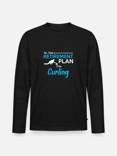 Curling curling - Men's Premium Organic Long Sleeve Shirt - black