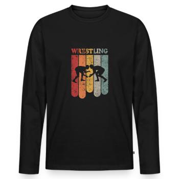 Ringen Ringkampf Ringer Geschenk Wrestling - Männer Premium Bio Langarmshirt - Schwarz - Vorne - Nico (187cm)