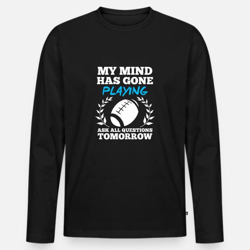 rugby - Men's Premium Organic Long Sleeve Shirt - black