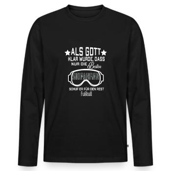 God wurde klar nur die besten fahren Ski - Männer Premium Bio Langarmshirt - Schwarz - Vorne - Nico (187cm)