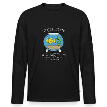 Aquarium Aquarium Reinigungs Geschenk - Männer Premium Bio Langarmshirt - Schwarz - Vorne - Nico (187cm)