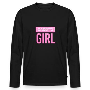 Idée cadeau d'anniversaire fille fille fille papa - T-shirt manches longues Premium bio Homme - noir - Devant - Nico (187cm)