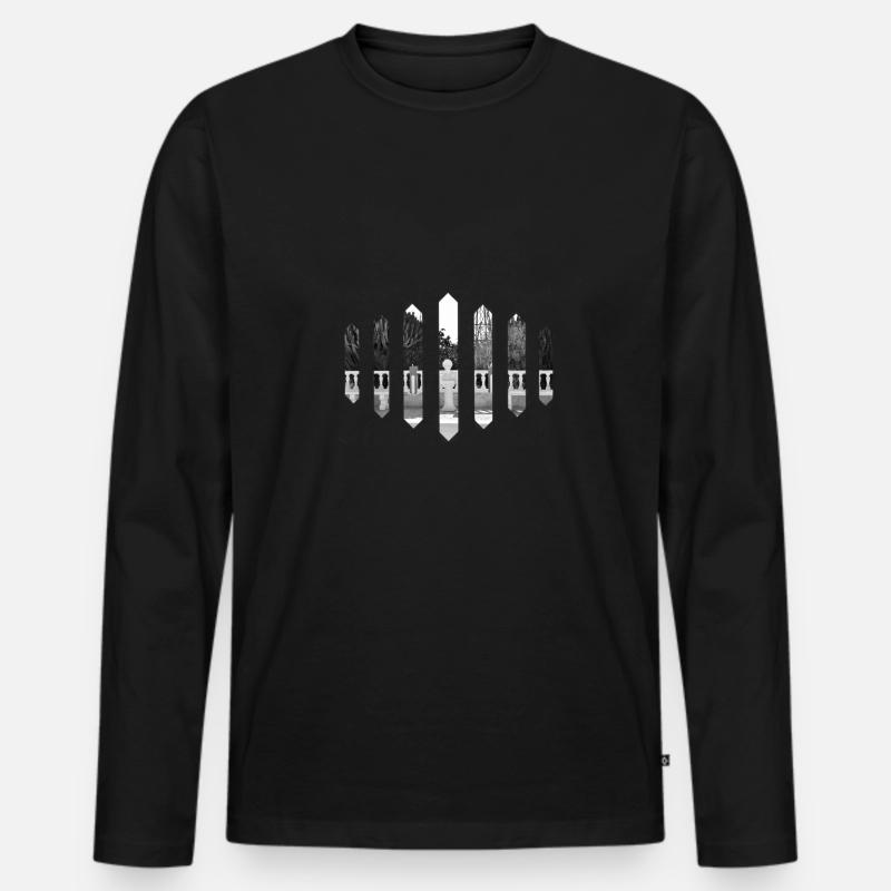 PATTERN - Männer Premium Bio Langarmshirt - Schwarz