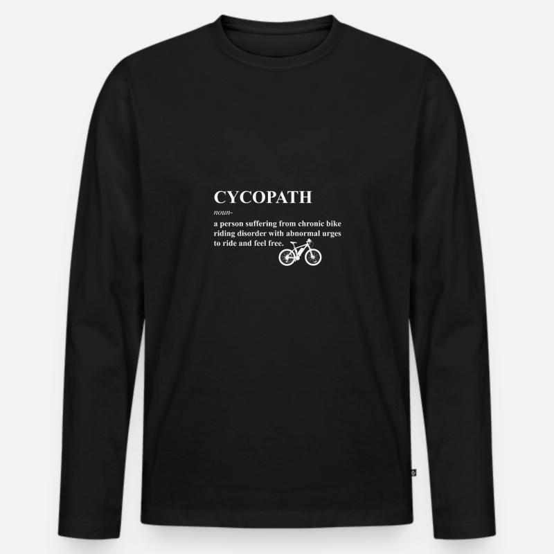 Cycopath - Männer Premium Bio Langarmshirt - Schwarz