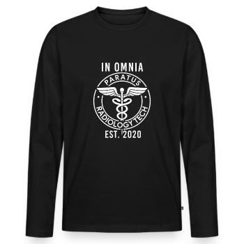 À Omnia Paratus Radiology Tech 2020 - Graduation - T-shirt manches longues Premium bio Homme - noir - Devant - Nico (187cm)
