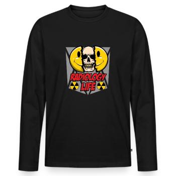 Einzigartiges Radiologie Tech Geschenk - Radiology Life - Männer Premium Bio Langarmshirt - Schwarz - Vorne - Nico (187cm)
