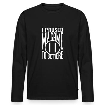 Gamer Cool Apparel - Men's Premium Organic Long Sleeve Shirt - black - Front - Nico (187cm)