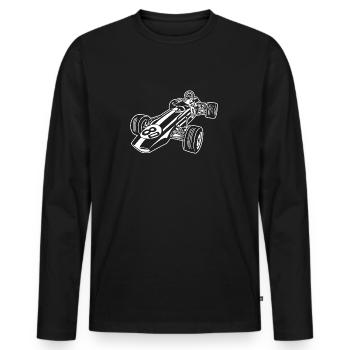 Race Car / Race Car 02_white - Men's Premium Organic Long Sleeve Shirt - black - Front - Nico (187cm)