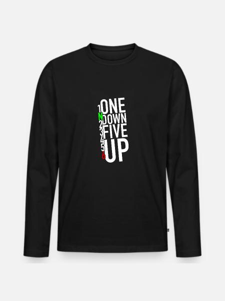 One down five up - 1N23456 - T-shirt manches longues Premium bio Homme - noir