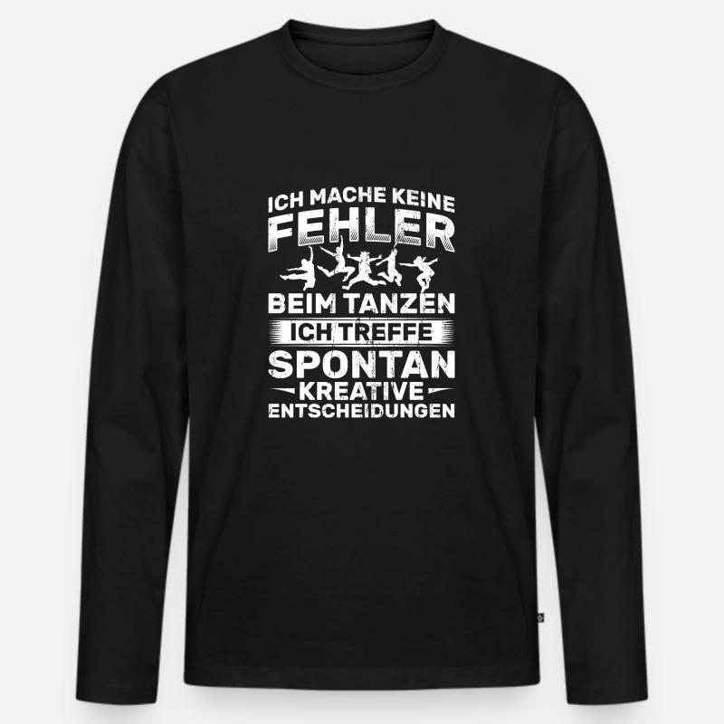 Tanz Tänzerin Tanzen - Männer Premium Bio Langarmshirt - Schwarz