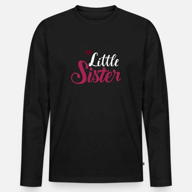 Schwester - Männer Premium Bio Langarmshirt - Schwarz