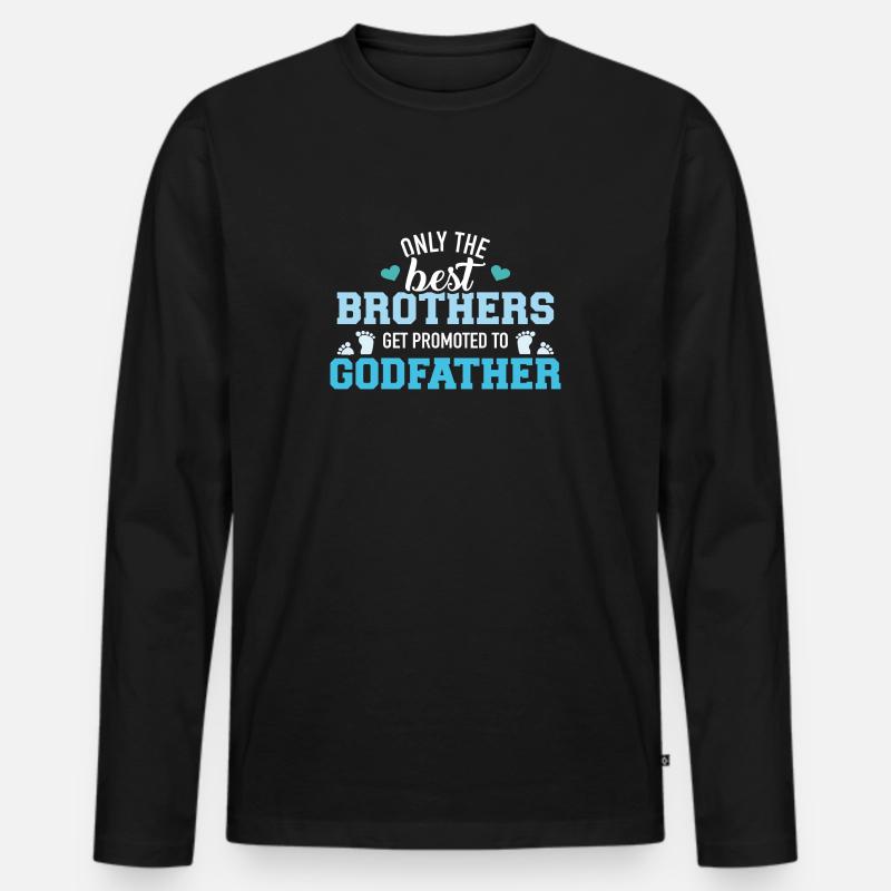 Patenonkel - Männer Premium Bio Langarmshirt - Schwarz