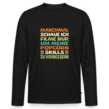 Filmspruch Filmfans Fun - Männer Premium Bio Langarmshirt - Schwarz - Vorne - Nico (187cm)