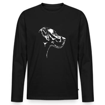Great Dane Dog Dogs Wilsigns - Men's Premium Organic Long Sleeve Shirt - black - Front - Nico (187cm)