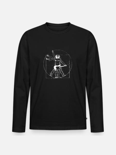 Vitruv Rock - Men's Premium Organic Long Sleeve Shirt - black