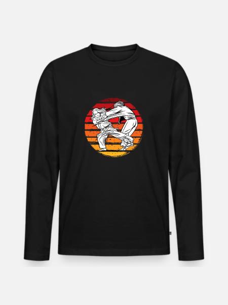 Judo - Men's Premium Organic Long Sleeve Shirt - black