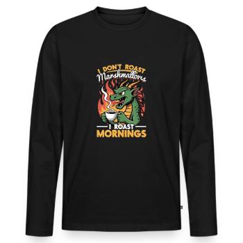 Dragon Coffee Mythical Creatures - Men's Premium Organic Long Sleeve Shirt - black - Front - Nico (187cm)