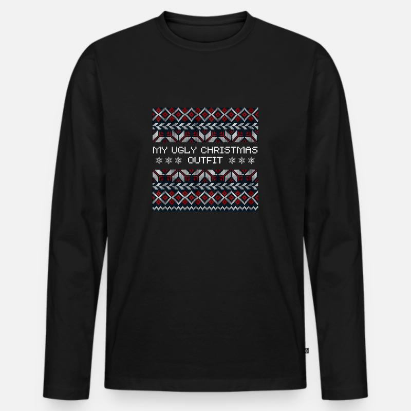 Ugly Christmas Geschenk - Männer Premium Bio Langarmshirt - Schwarz