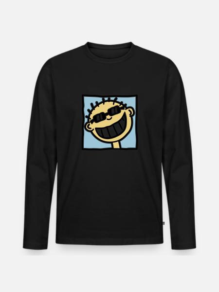 A grinning Tourist - Men's Premium Organic Long Sleeve Shirt - black
